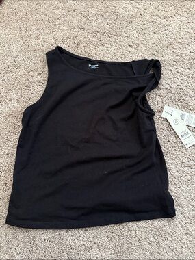 No Boundaries Black One-Shoulder Tank Top